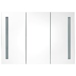 vidaXL Armoire de salle de bain à miroir LED Gris béton 89x14x62 cm