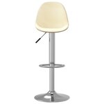 vidaXL Tabourets de bar lot de 2 crème tissu