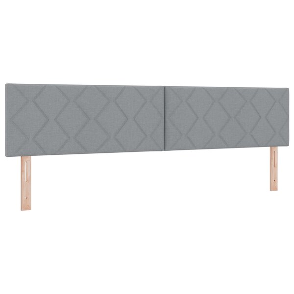 Tête de lit vidaXL Design Blocs Diamant Gris clair 200 cm Tissu
