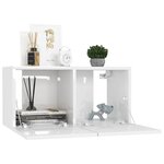 vidaXL Ensemble de meubles TV 6 Pièces Blanc brillant Bois d'ingénierie