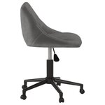 vidaXL Chaise pivotante de bureau Gris foncé Velours