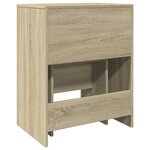 vidaXL Coiffeuse et tabouret chêne sonoma 60x40x113 5 cm