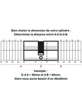 THIRARD - Cylindre de serrure à bouton  30Bx30mm  laiton  3 clés
