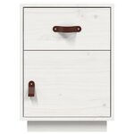 vidaXL Table de chevet Blanc 40x34x55 cm Bois de pin solide