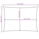 vidaXL Voile de parasol tissu oxford rectangulaire 3x5 m jaune