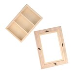 2 petites vitrines bois et plexiglas 22 cm