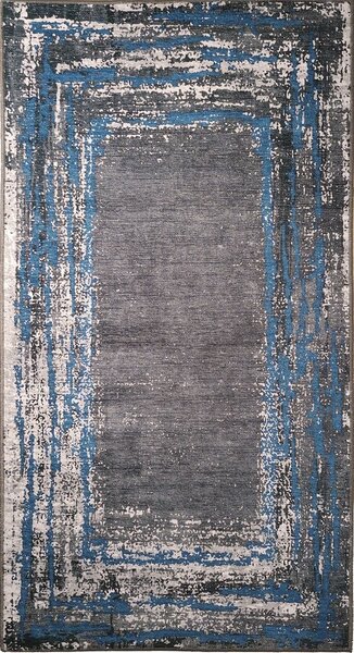 Tapis d'intérieur RING 80 x 150 cm - Bleu