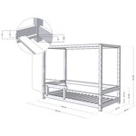 Lit cabane enfant BUNKY 80 x 160