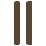 vidaXL Tête de lit avec oreilles Marron foncé 203x16x118/128 cm Tissu