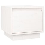 vidaXL Table de chevet Blanc 35x34x32 cm Bois de pin solide