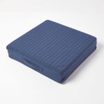 Coussin d'assise déhoussable en coton  Bleu marine - HOMESCAPES