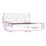 vidaXL Cadre de lit sans matelas marron miel bois pin massif 200x200cm