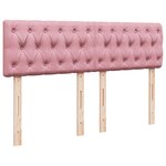 vidaXL Sommier à lattes de lit avec matelas Rose 160x200 cm Velours