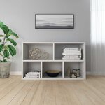 vidaXL Bibliothèque/Buffet Blanc 50x25x80 cm Bois d’ingénierie