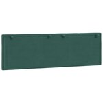 vidaXL Coussin de tête de lit vert foncé 160 cm velours