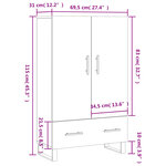 vidaXL Buffet haut chêne marron 69 5x31x115 cm bois d'ingénierie