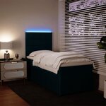 vidaXL Sommier à lattes de lit avec matelas bleu 100x200 cm