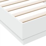 vidaXL Cadre de lit avec lumières LED blanc 90x200 cm