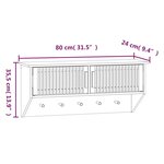 vidaXL Armoire murale et crochets 80x24x35 5 cm bois d'ingénierie