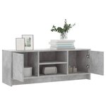 vidaXL Meuble TV gris béton 102x30x37 5 cm bois d'ingénierie