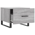 vidaXL Table basse Sonoma gris 50x50x40 cm Bois d'ingénierie