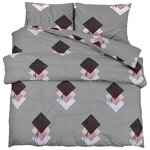 vidaXL Ensemble de housse de couette Gris 200x220 cm Coton