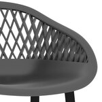 vidaXL Chaises de bar lot de 2 gris