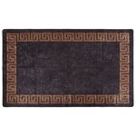 vidaXL Tapis lavable noir et doré 120x170 cm antidérapant