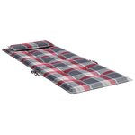vidaXL Coussins de chaise à dossier haut lot de 6 carreaux rouge