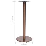 vidaXL Pied de table de bistro Doré Ø45x107 cm Acier inoxydable