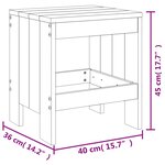 vidaXL Tabourets de jardin lot de 2 40x36x45 cm bois massif Douglas