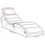 vidaXL Chaises longues avec coussins lot de 2 rouge bois massif acacia