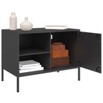 vidaXL Meuble TV noir 68x39x50 5 cm acier