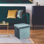 Pouf coffre de rangement velours côtelé giullia