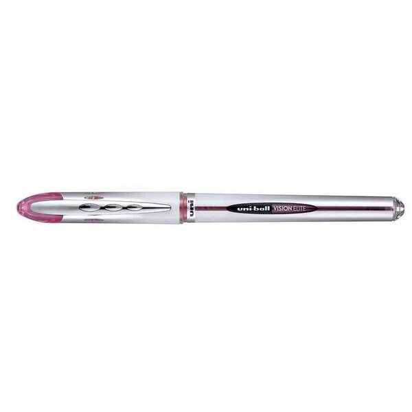 Roller encre liquide Vision Elite UB200 pointe moyenne 0,8mm rose x 12 UNI-BALL