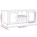 vidaXL Meuble TV chêne fumé 100x35 5x45 cm bois d'ingénierie
