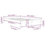 vidaXL Cadre de lit sans matelas blanc bois de pin massif 120x200 cm
