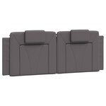 vidaXL Lit avec matelas gris 140x200 cm similicuir