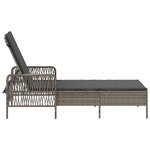 vidaXL Transat Gris et gris foncé Rattan PE 157 x 55 x 92 cm Transat