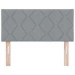 Tête de Lit LED vidaXL Design Blocs en Diamant Gris Clair 100 cm Tissu