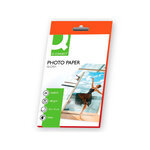 Papier photo q-connect jet d'encre glacé brillant 100x150   mm 180g/m2 compatible toute   imprimante paquet 25 feuilles
