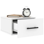 vidaXL Tables de chevet murales 2 Pièces blanc 35x35x20 cm