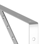 vidaXL Supports d'étagères 4 Pièces 40x2 5x25 cm argenté acier inoxydable