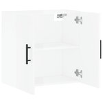 vidaXL Armoire murale Blanc brillant 60x31x60 cm Bois d'ingénierie