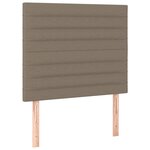 vidaXL Têtes de lit 2 Pièces Taupe 80x5x78/88 cm Tissu
