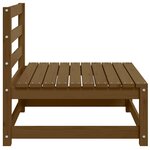 vidaXL Canapé central de jardin marron miel bois de pin massif