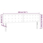 vidaXL Tête de lit à LED Gris foncé 200x5x78/88 cm Velours