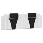 vidaXL Cadre de lit avec LED sans matelas blanc et noir 160x200 cm