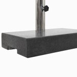 vidaXL Socle de parasol rectangulaire Granite 25 kg Noir