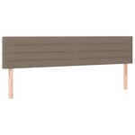 vidaXL Sommier à lattes de lit avec matelas Taupe 180x200 cm Tissu
